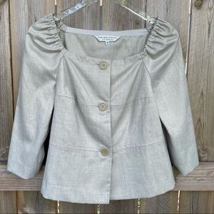 Trina Turk top‎ gray shimmer size 4